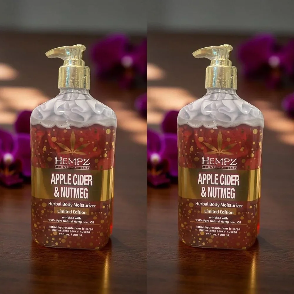Hempz Apple Cider & Nutmeg Herbal Body Moisturizer 17 oz_ 2 units